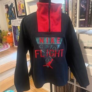 Jordan x Nina Chanel Abney Women's Funnel Neck Top Black-Red